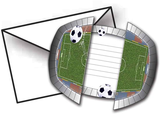 Folat - Voetbal Uitnodigingen (8 stuks)