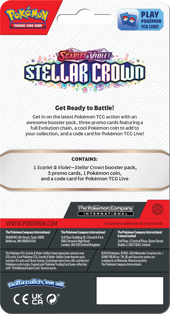 POKEMON TCG SV07 Stellar Crown Premium Checklane