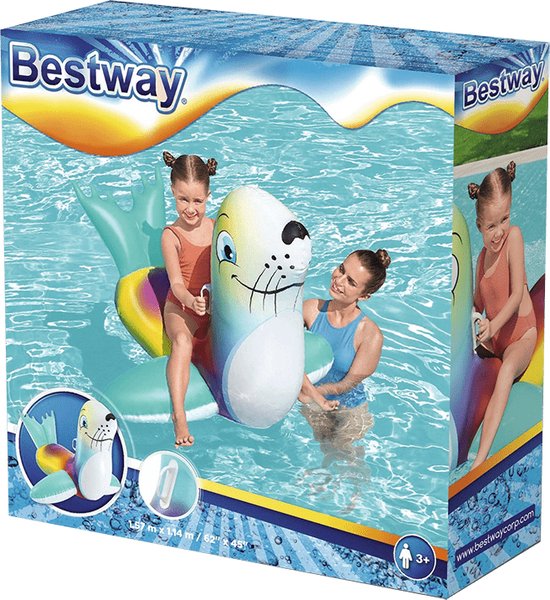 Bestway Rider Flash N' Splash Zeehond Ride-On