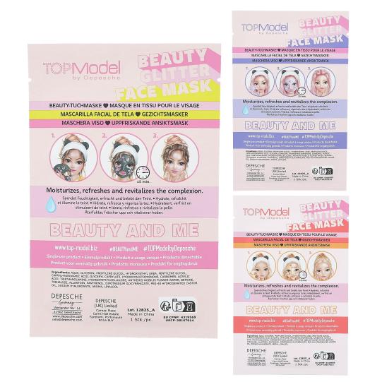 TOPModel sheetmasker glitter BEAUTY and ME 12825