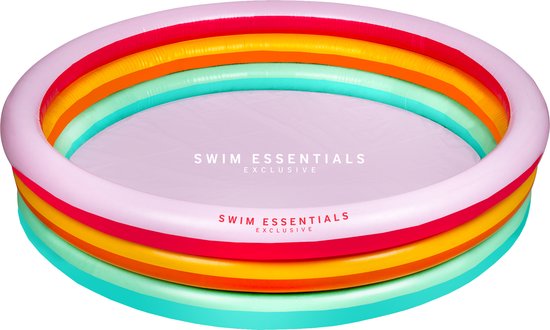 Swim Essentials Opblaasbaar Zwembad - Regenboog - Ø 150 cm