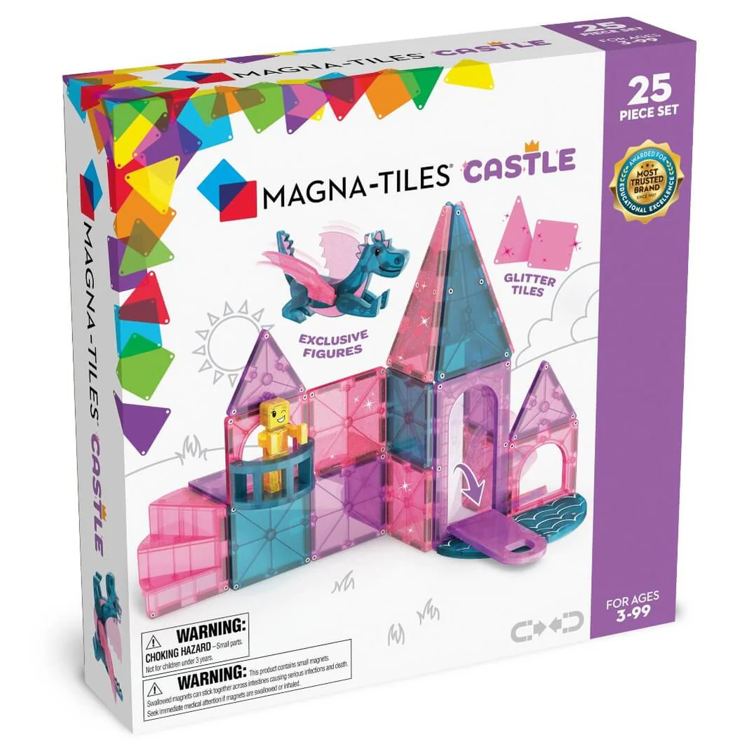 MAGNA-TILES® CASTLE DLX + microMAGS - 25 stuks