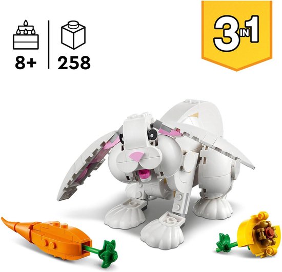 LEGO Creator 3-in-1 Wit Konijn - 31133